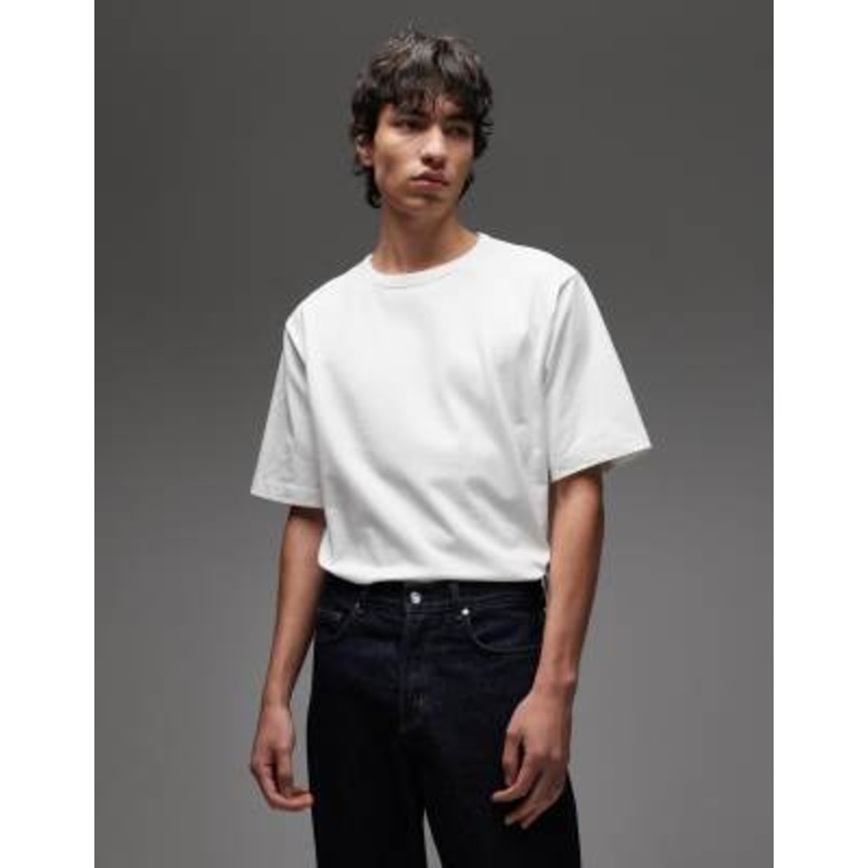 ARKET heavyweight jersey oversized T-shirt in white