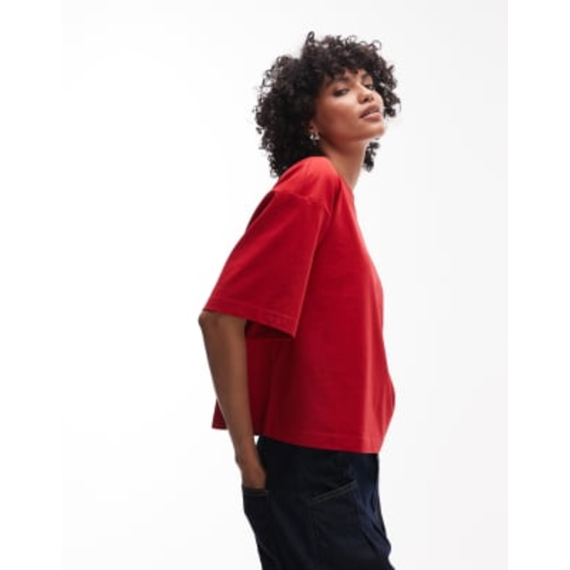 & Other Stories boxy oversized T-shirt in red