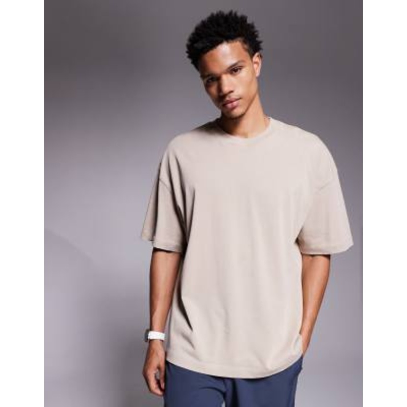 4505 Icon heavyweight cotton oversized T-shirt with quick dry finish in washed stone