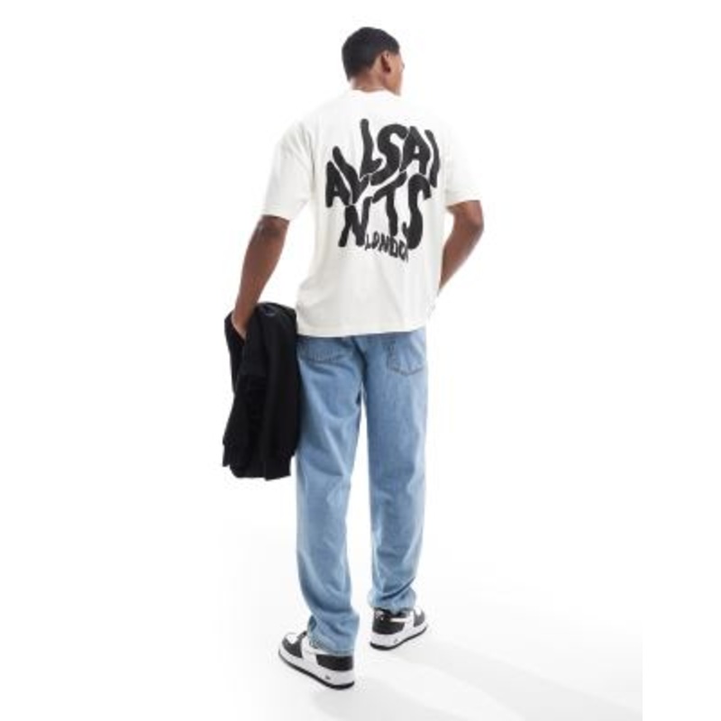 AllSaints Orlando back print t-shirt in white