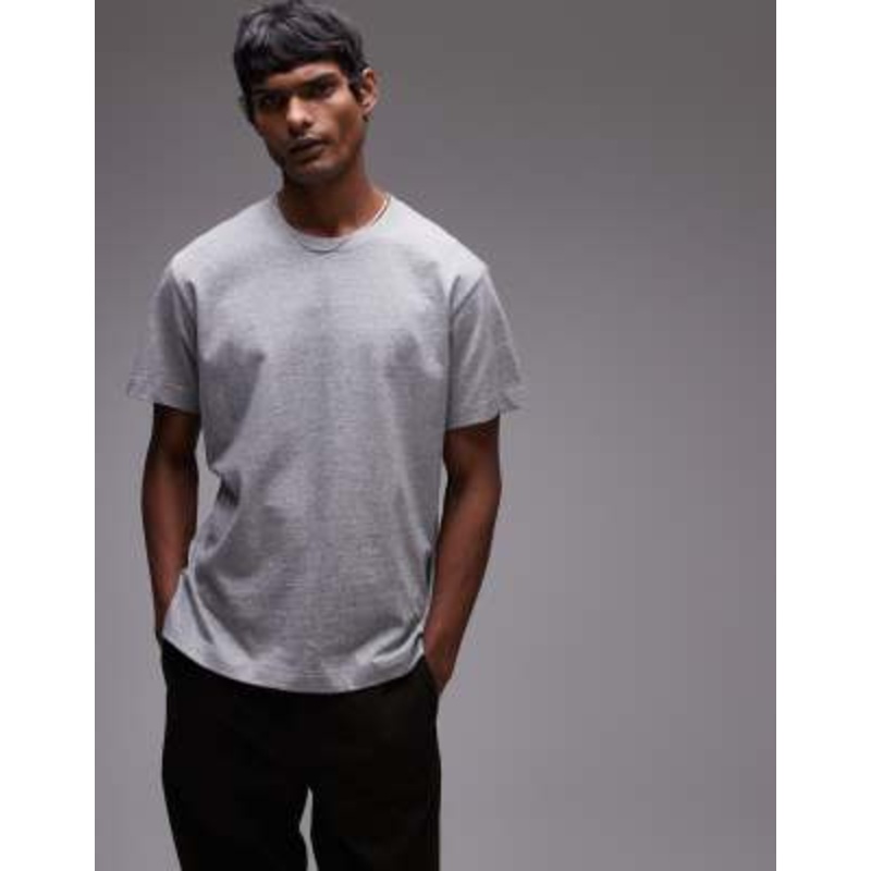 ARKET heavy weight jersey t-shirt in light gray