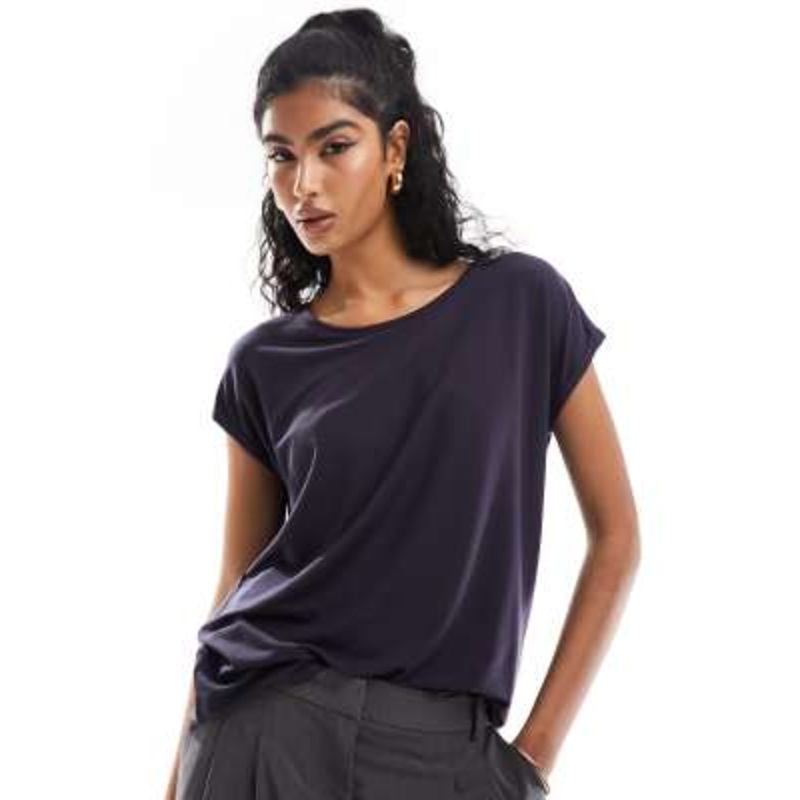 Vero Moda round neck T-shirt in navy