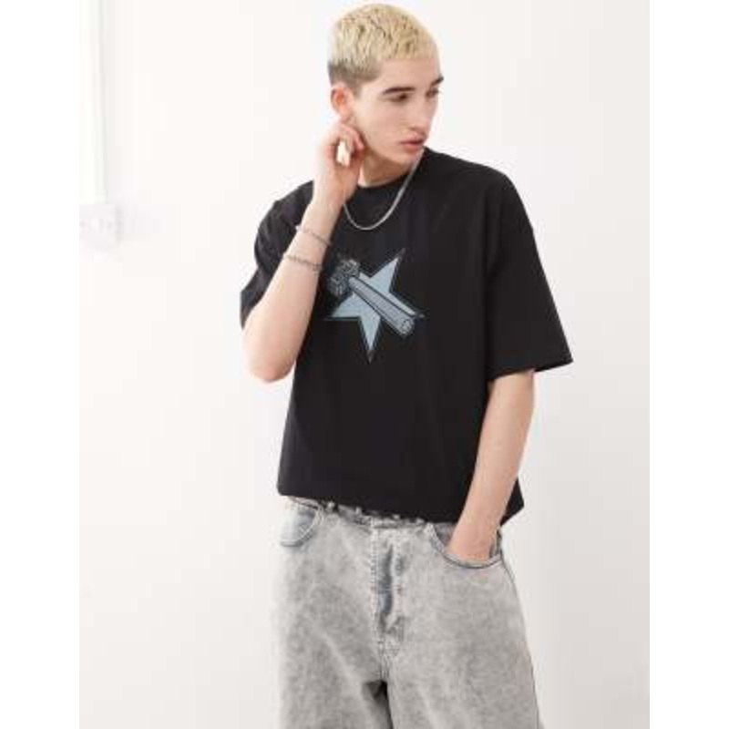 XLARGE t-shirt with international logo back print in black