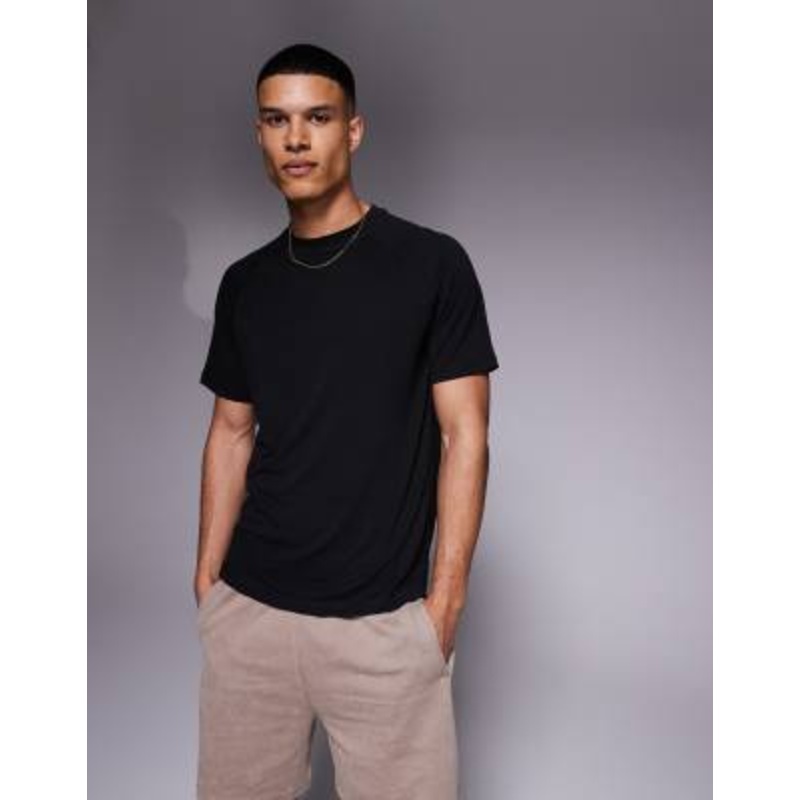 4505 Icon performance jersey oversized boxy training t-shirt in black