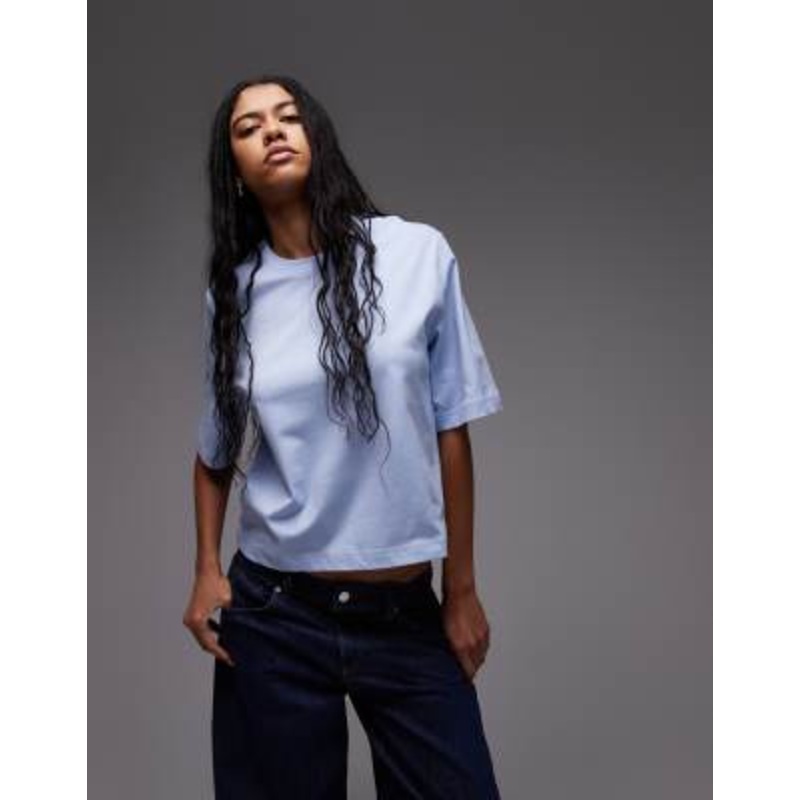 ARKET heavyweight boxy T-shirt in light blue