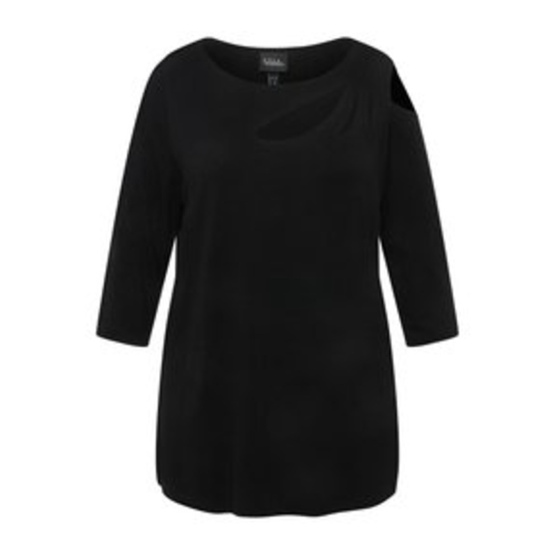 Ulla Popken Langarmshirt – black/schwarz