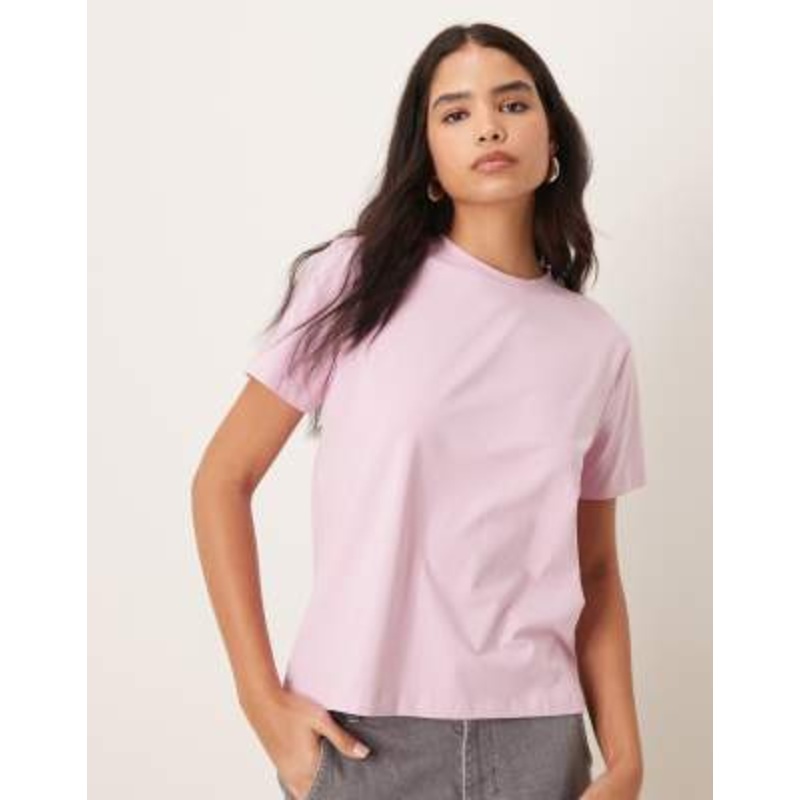 VILA oversized boyfriend fit t-shirt in orchid pink