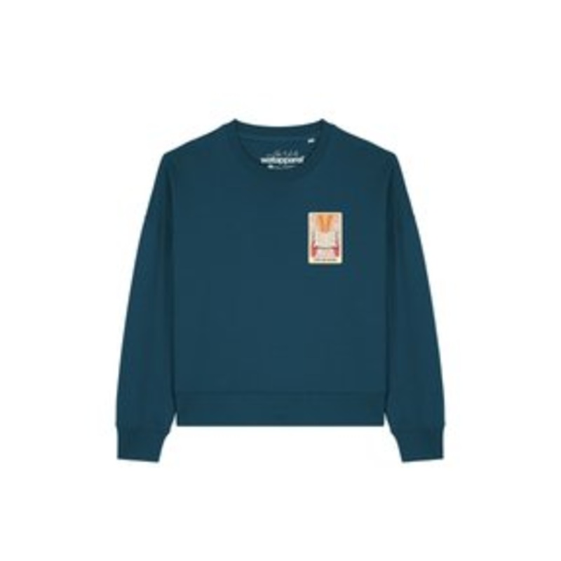 watapparel TAROT THE READER – Sweatshirt – deep teal/trkis