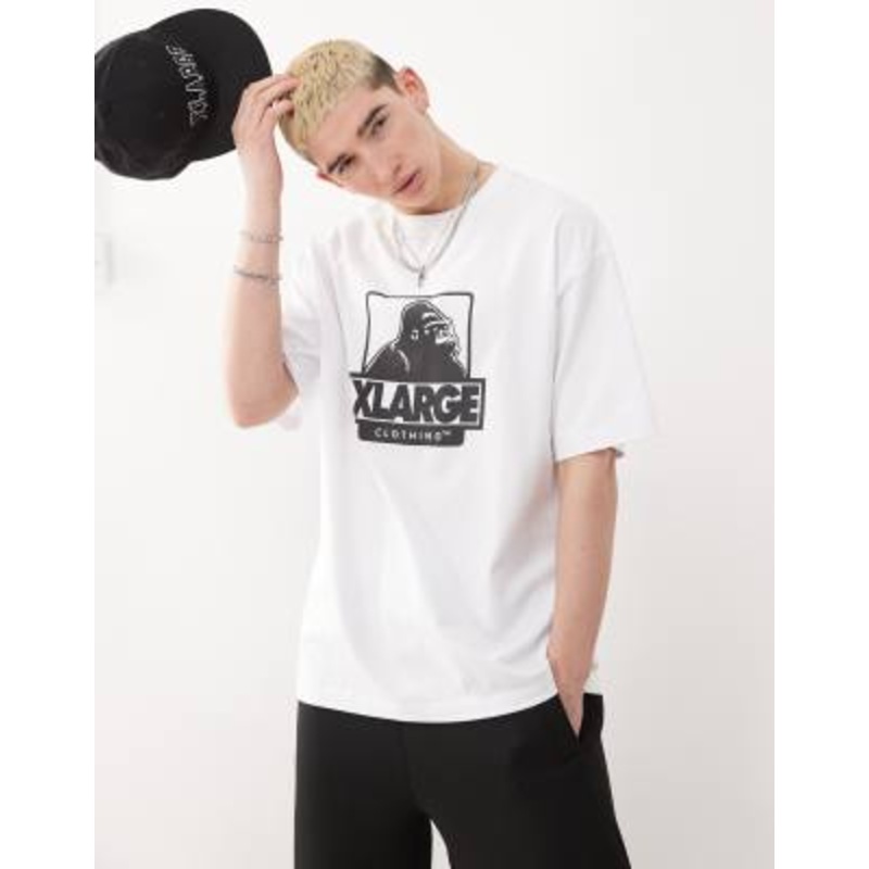 XLARGE oversized t-shirt with OG logo graphic in white