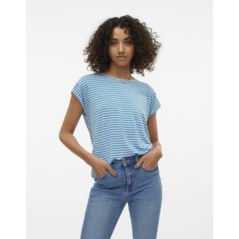 Vero Moda oversized t-shirt in blue stripe