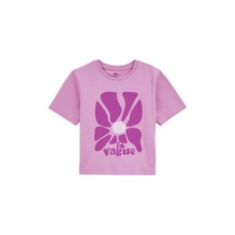 WE Fashion T-Shirt print – light purple/flieder-meliert