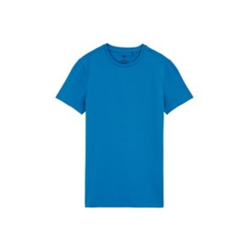 WE Fashion MET RONDE HALS – T-Shirt basic – blue/neonblau