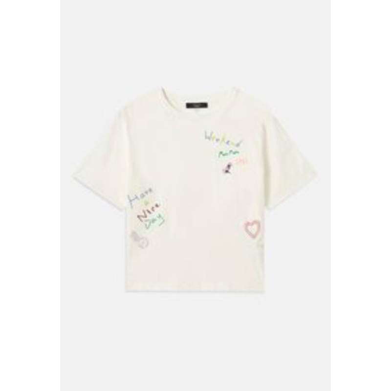 WEEKEND MaxMara ACLINE – T-Shirt print – bianco/offwhite