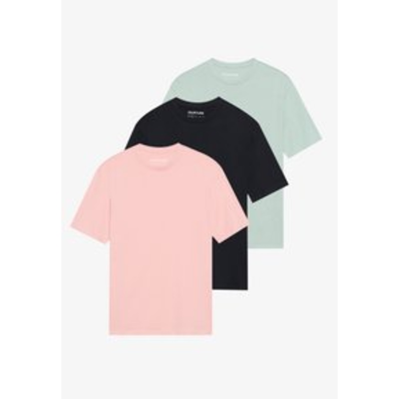 YOURTURN UNISEX 3 PACK BASIC OVERSIZED T-SHIRT – T-Shirt basic – black/pink/green/schwarz
