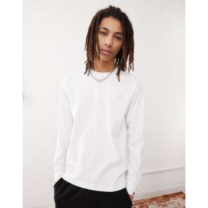 AAPE by A Bathing Ape long sleeve logo T-shirt in white