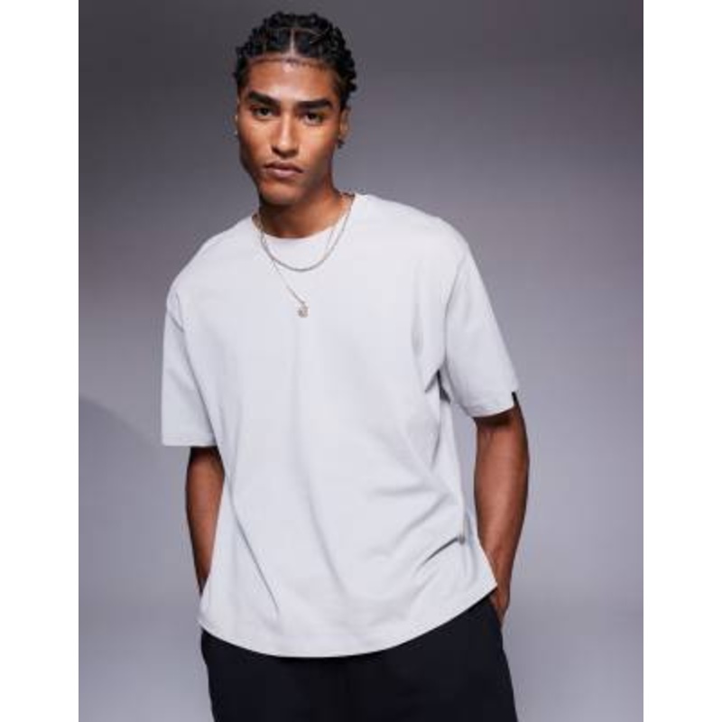 ADPT oversized boxy t-shirt in gray