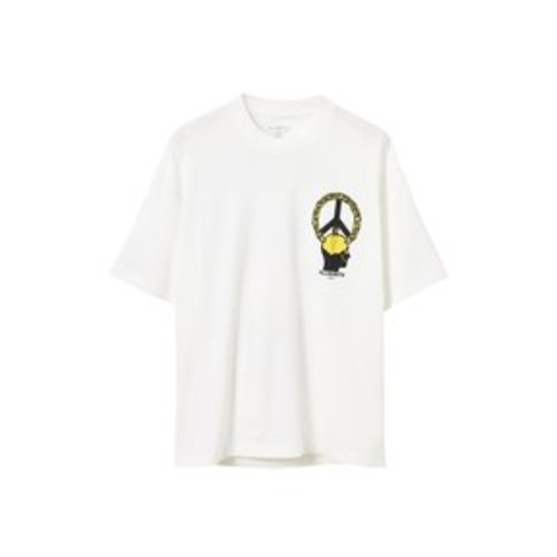 AllSaints SCREWED SS CREW – T-Shirt print – optic white/wei
