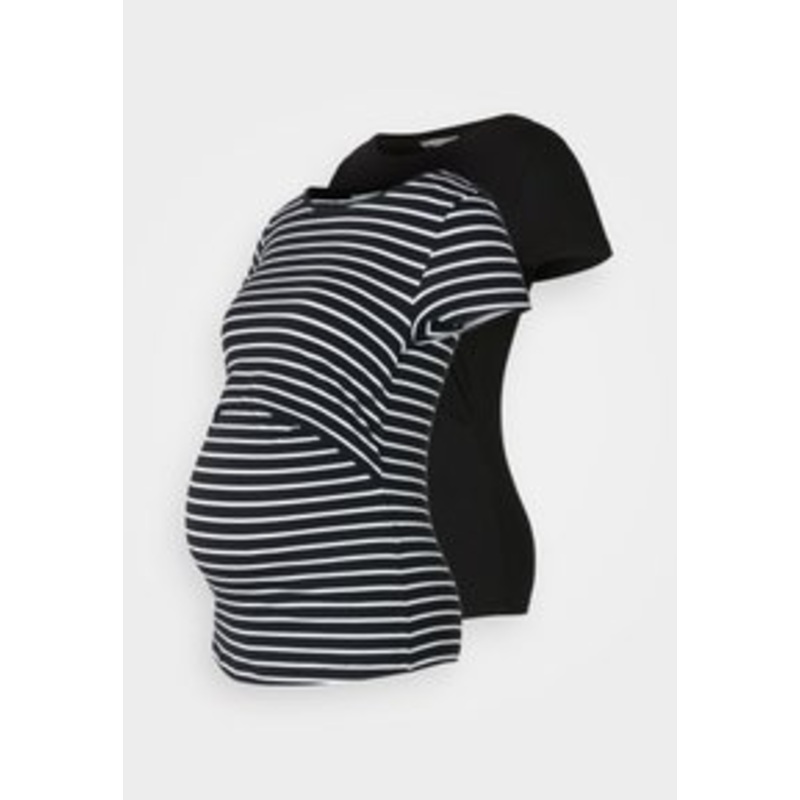 Anna Field MAMA 2 PACK – T-Shirt print – black/multi-coloured/schwarz