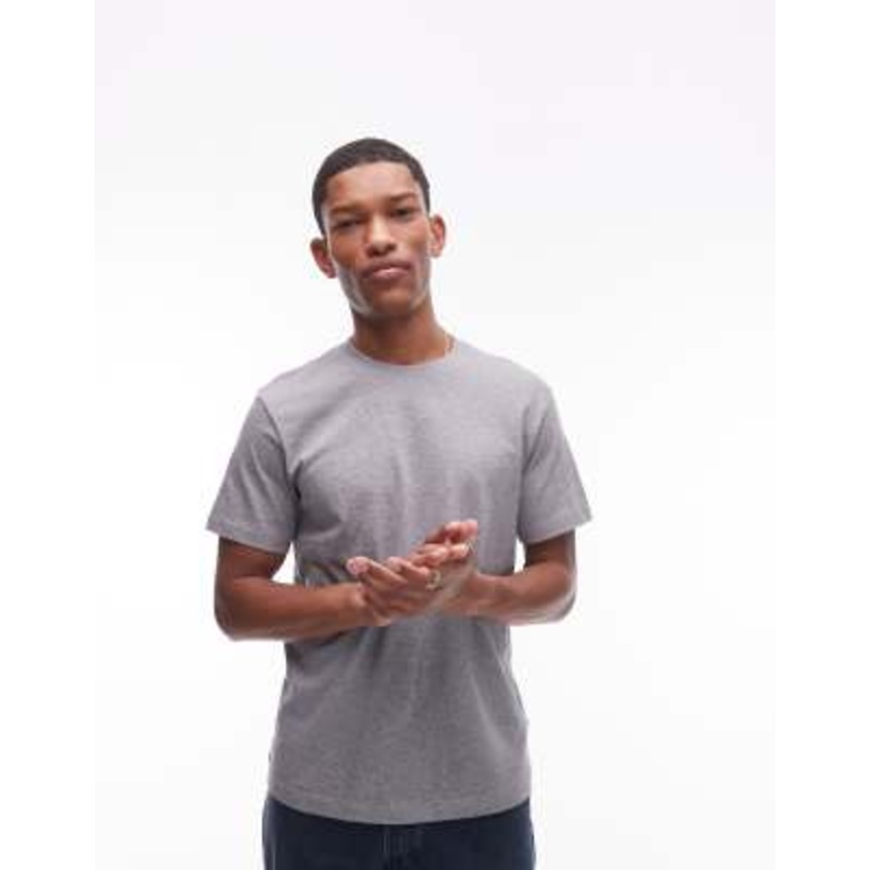ARKET jersey t-shirt in gray