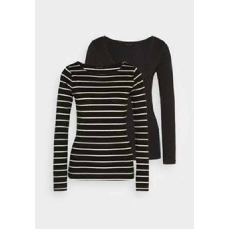 Anna Field 2 PACK – Langarmshirt – black/schwarz