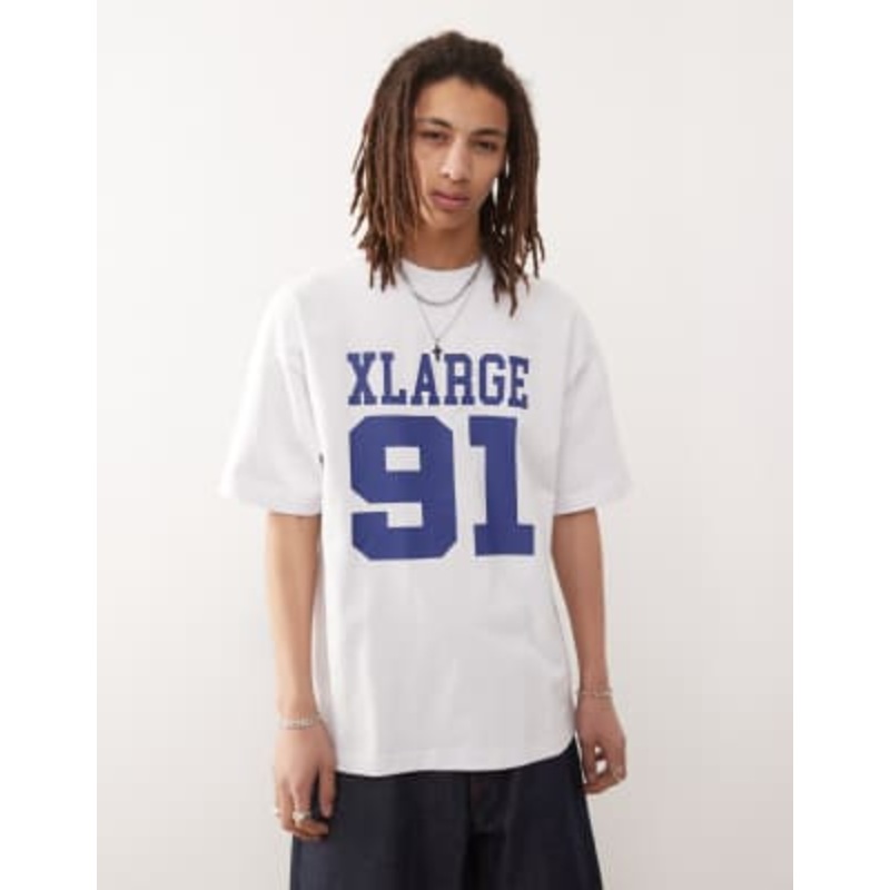 XLARGE t-shirt with oversized logo and number 91 print in white