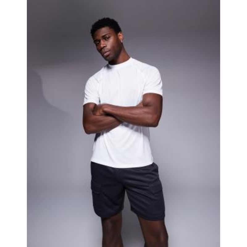 4505 Icon performance jersey oversized boxy training T-shirt in white
