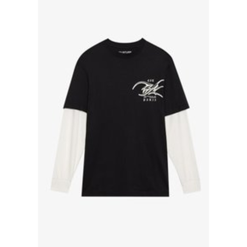 YOURTURN UNISEX – Langarmshirt – black/white/schwarz