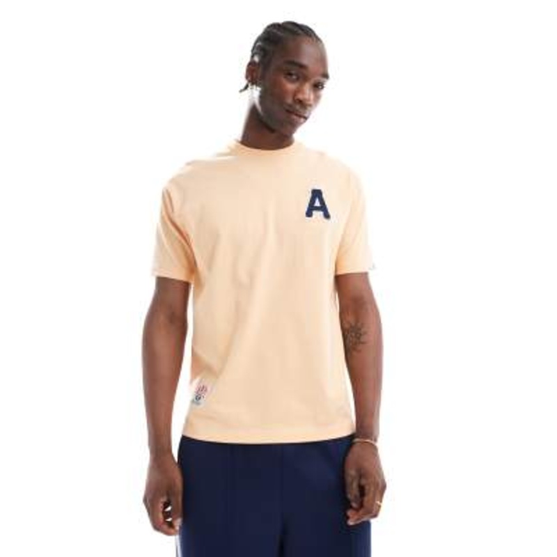 AAPE by A Bathing Ape backprint logo T-shirt in apricot