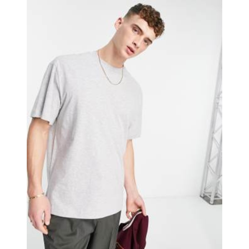 Weekday Oversized T-Shirt in gray melange