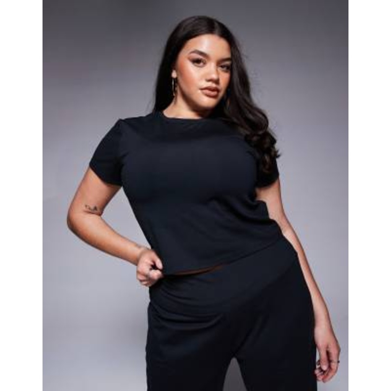 4505 Curve Icon soft touch studio baby T-shirt in black