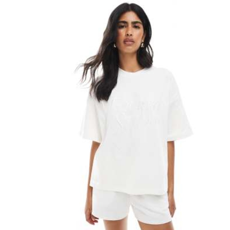 4th & Reckless embroidered Fourth Studio logo t-shirt in white