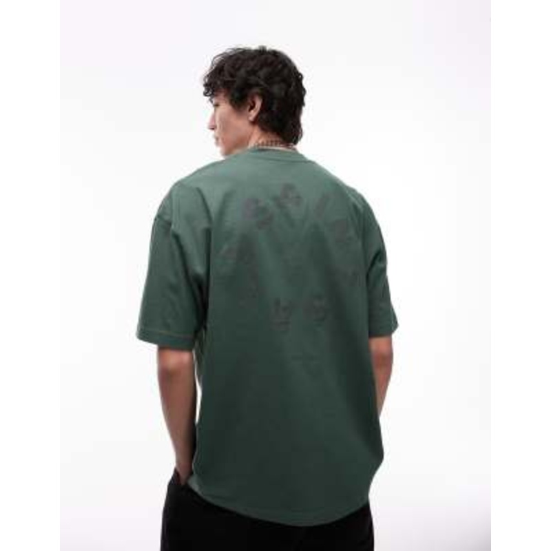 AllSaints Tierra oversized t-shirt in milo green