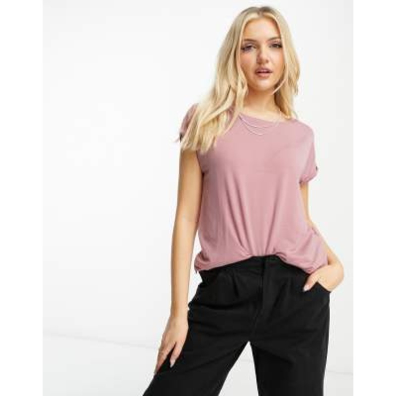 Vero Moda round neck t-shirt in rose