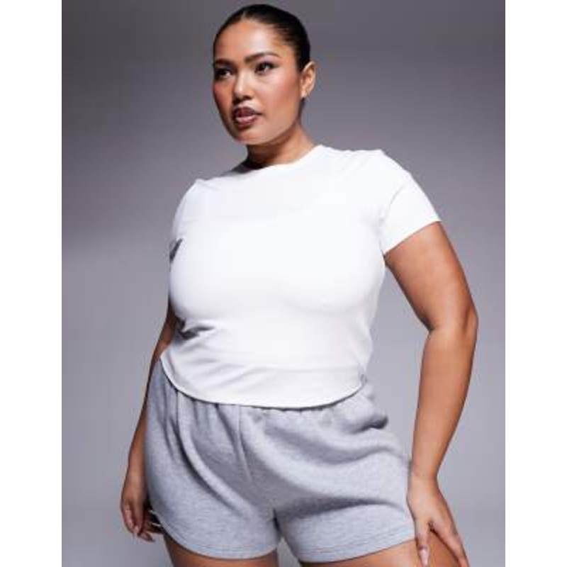 4505 Curve Icon soft touch studio baby T-shirt in white