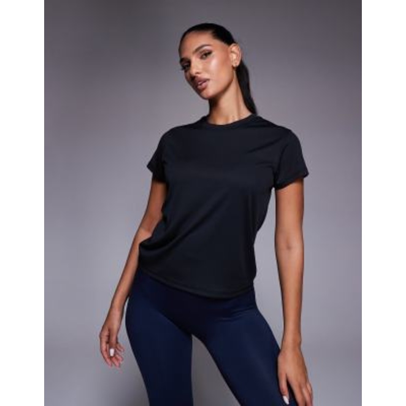 4505 quick dry mesh boxy fit running t-shirt in black