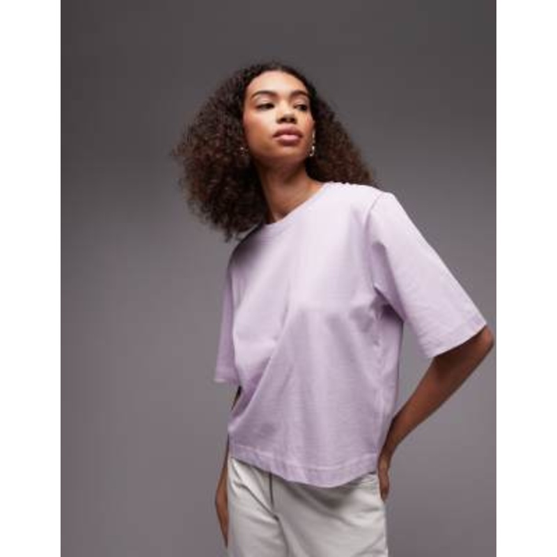 ARKET heavyweight boxy T-shirt in lilac