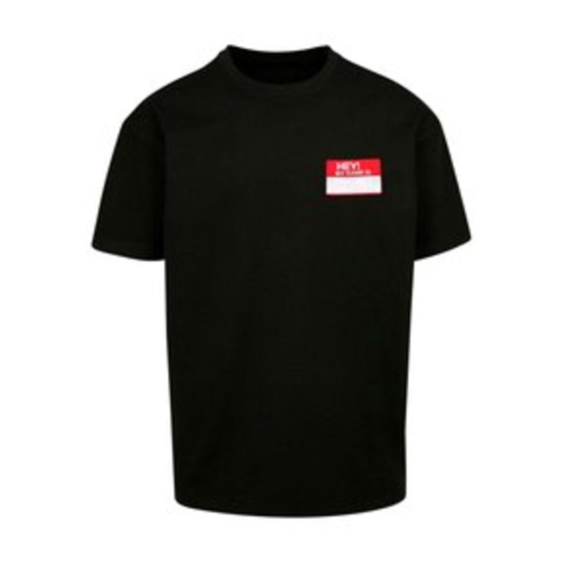Upscale by Mister Tee UNISEX HEY! MY NAME IS – T-Shirt print – black/schwarz meliert