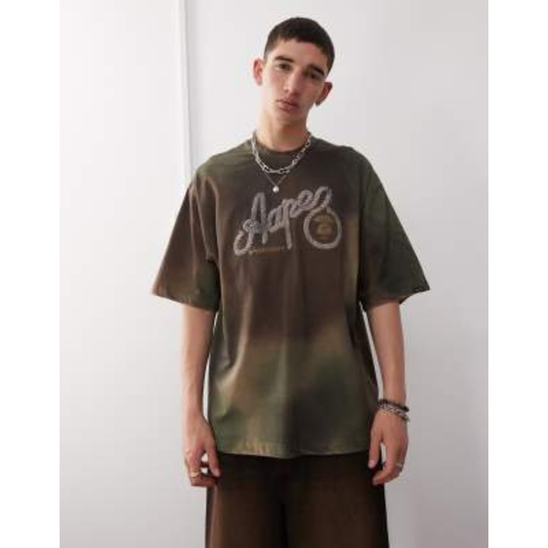 Aape By A Bathing Ape camo T-shirt in green