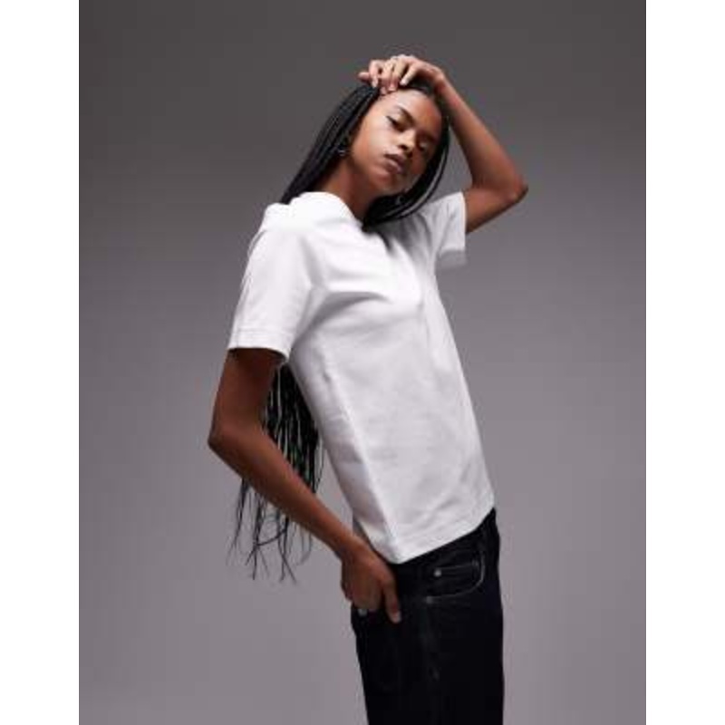 ARKET heavyweight jersey boxy T-shirt in white