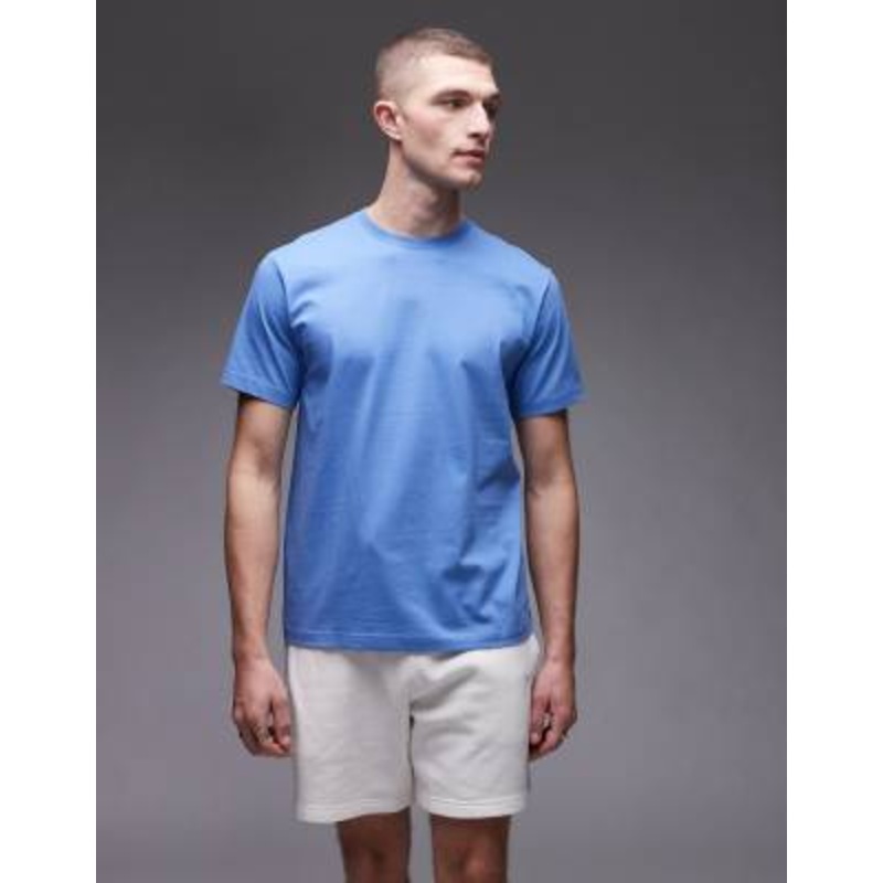 ARKET jersey t-shirt in light blue