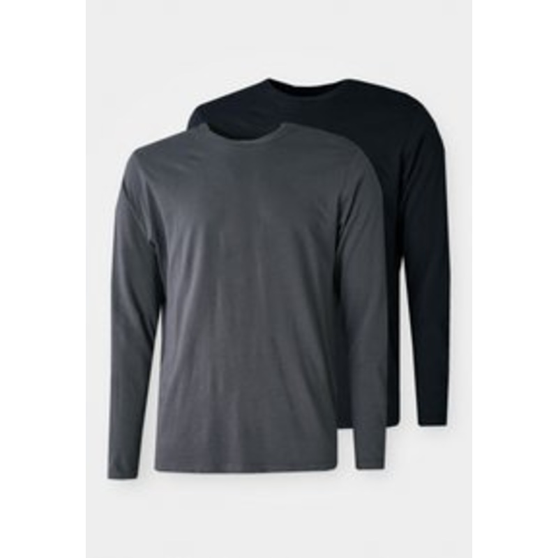 YOURTURN 2 PACK – Langarmshirt – true black/forged iron/schwarz