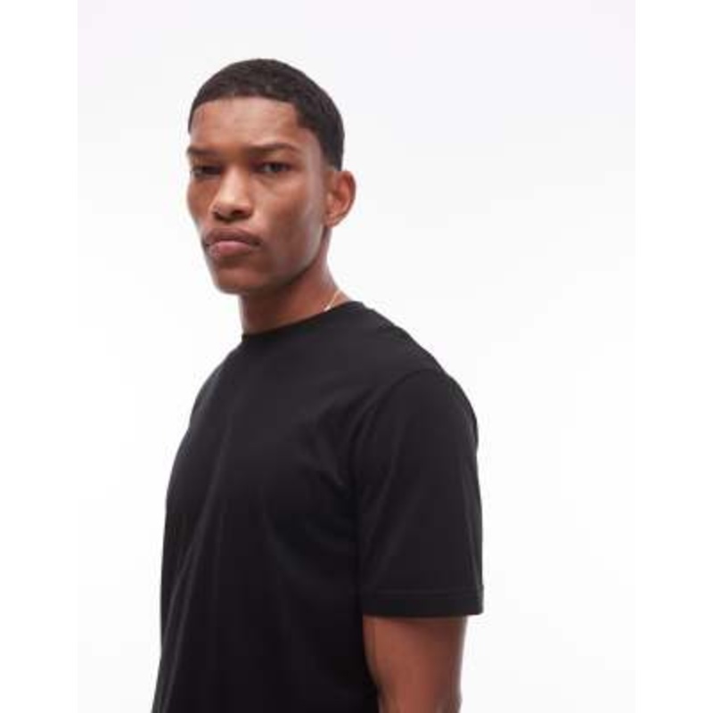 ARKET jersey t-shirt in black