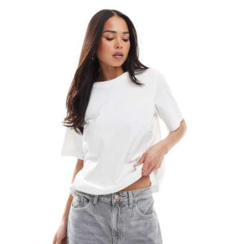 Weekday Essence standard t-shirt in white