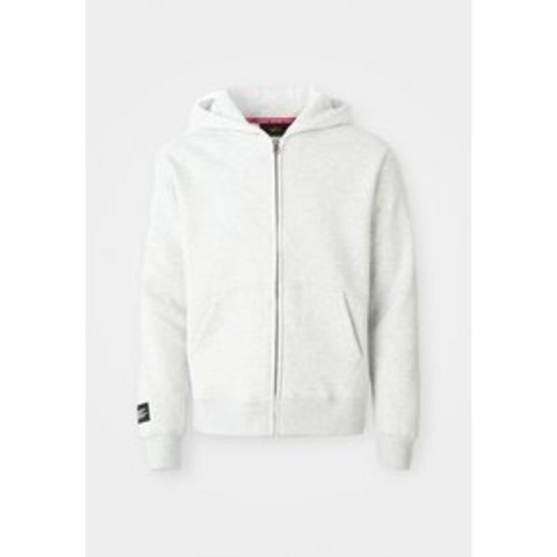 Alpha Industries LABEL UNISEX – Sweatjacke – pastel grey melange/grau