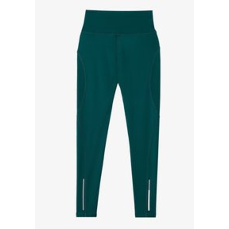 Even&Odd active FULL LENGTH HIGH RISE LEGGINGS WITH REFLECTIVE STRIP – Tights – dark green/dunkelgrn-meliert