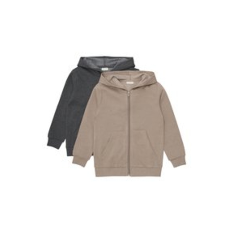 Minymo MISWEAT 2 PACK – Sweatjacke – fossil/hellbraun