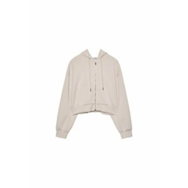 Stradivarius SOFT TOUCH HOODED – Sweatjacke – stone/stein