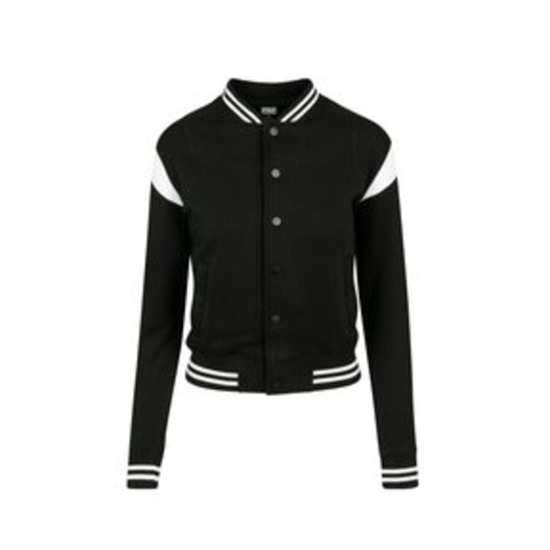 Urban Classics INSET COLLEGE   – Sweatjacke – black/white/schwarz