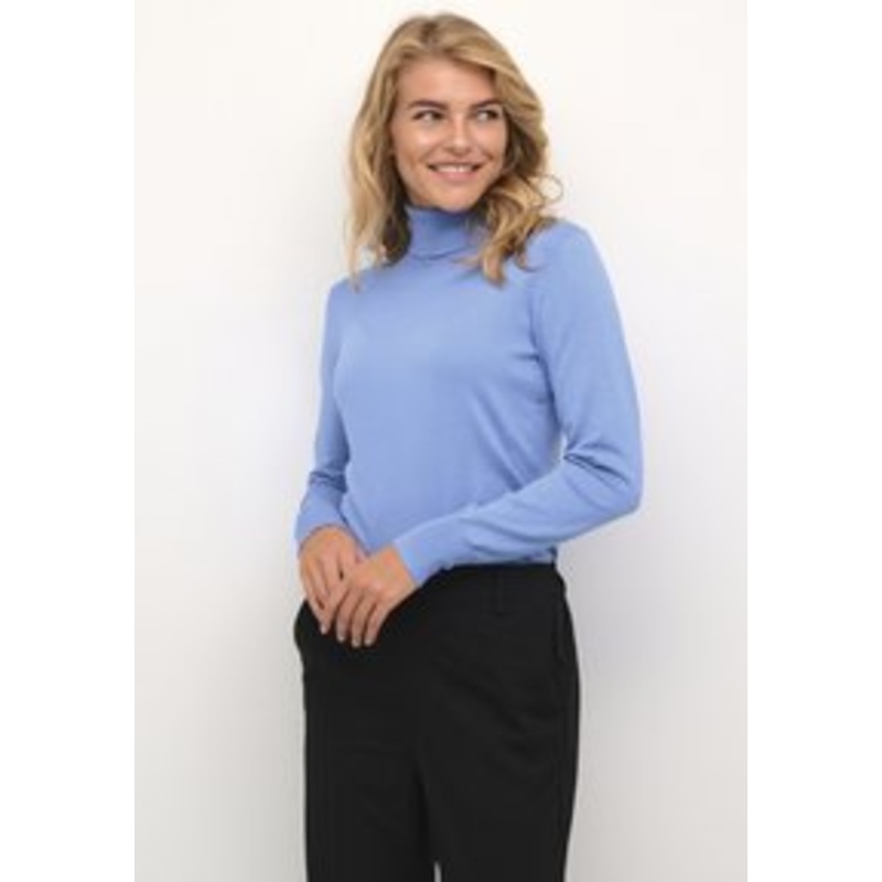 Kaffe ASTRID ROLL NECK – Strickpullover – cornflower blue/hellblau