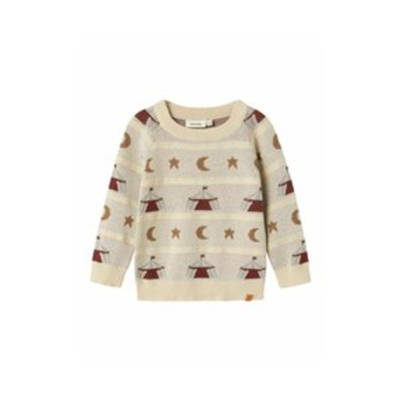 Lil’ Atelier LANGARM – Strickpullover – turtledove/beige